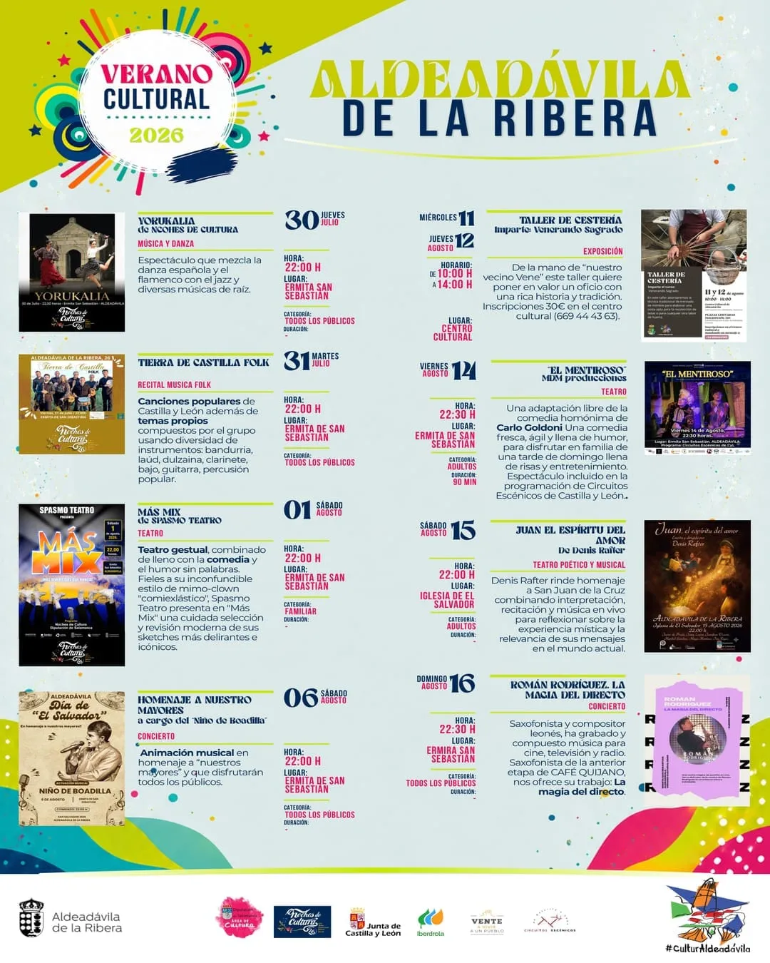 Foto 4 - Aldead&aacute;vila de la Ribera vivir&aacute; una variada y amplia programaci&oacute;n Verano Cultural 2026