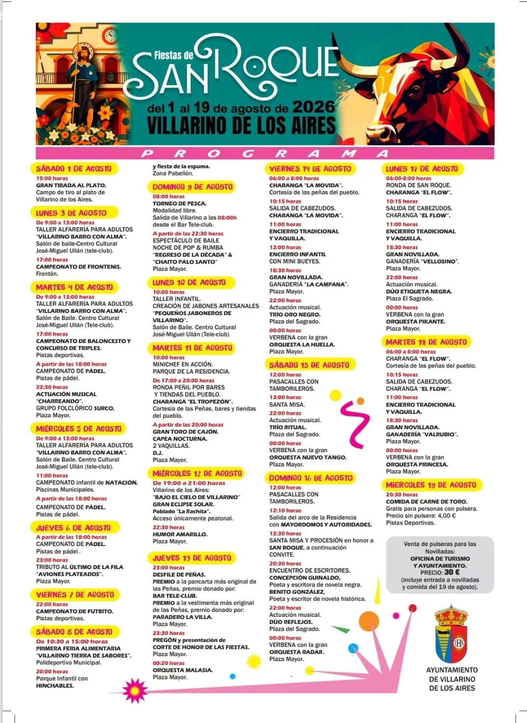 Foto 3 - Villarino de los Aires presenta el programa de las Fiestas de San Roque 2026