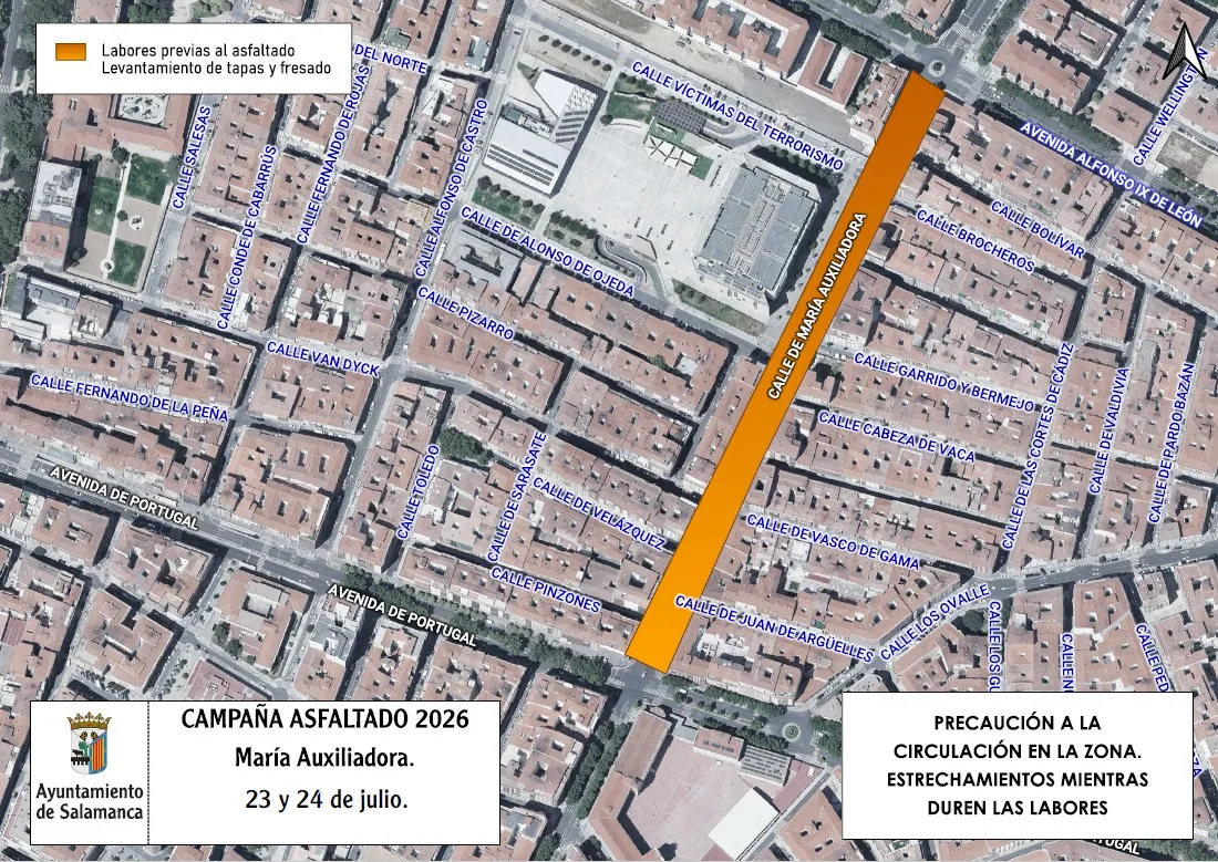 Foto 2 - Desv&iacute;os previstos en la avenida de Portugal y Mar&iacute;a Auxiliadora 