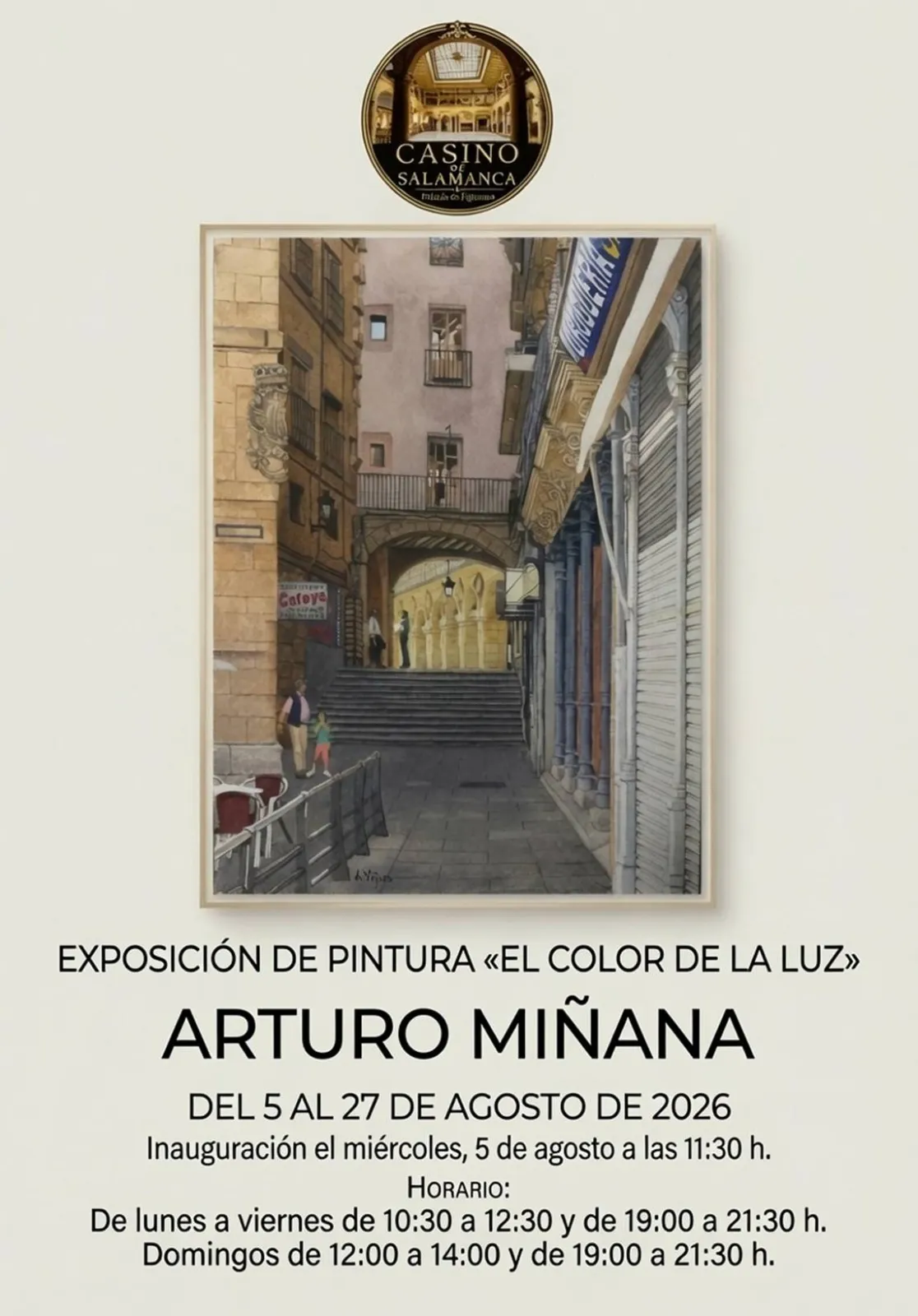 Foto 2 - La pintura de Arturo Mi&ntilde;ana y la m&uacute;sica internacional protagonizan el agosto cultural del Casino
