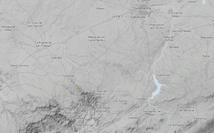 Registrado un terremoto de magnitud 1,8 en la provincia de Salamanca