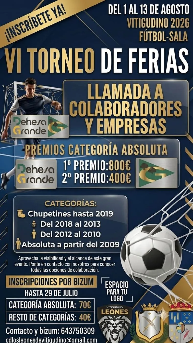 Cartel del VI Torneo de Ferias de Vitigudino
