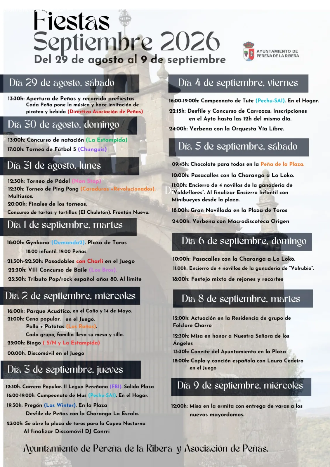 Foto 2 - Encierros, carrozas y m&uacute;sica centran las fiestas patronales de Pere&ntilde;a de la Ribera