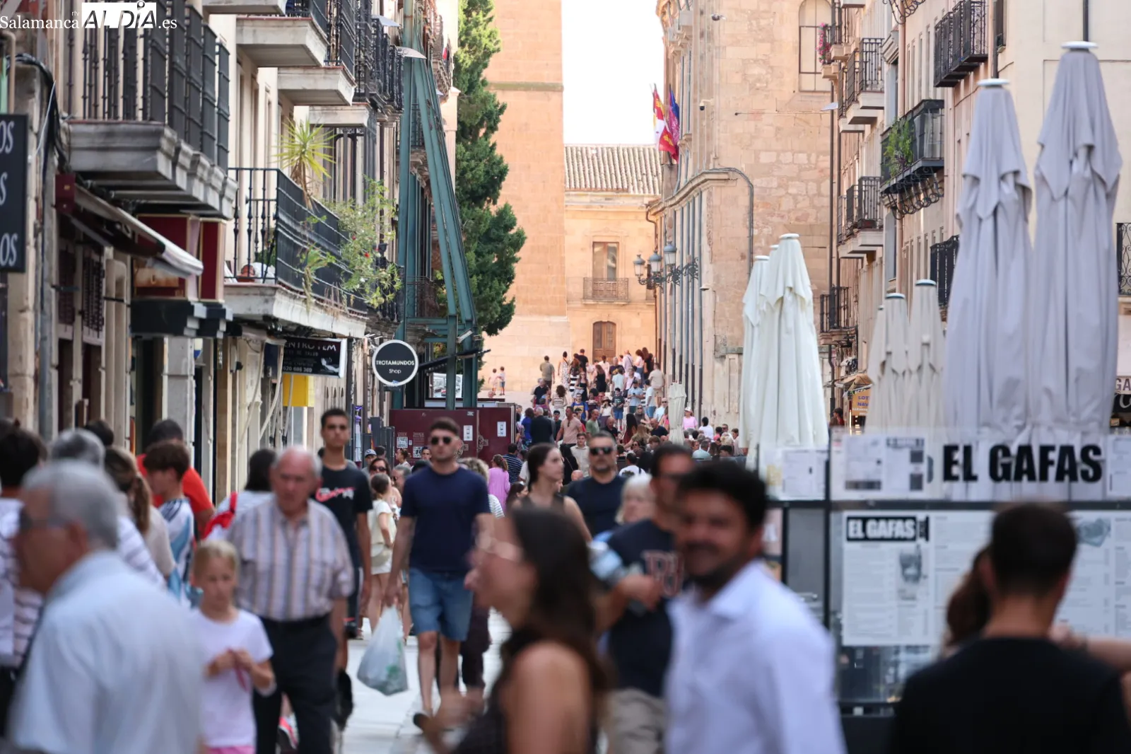 Ambiente en Salamanca este primer día de agosto. Fotos: David Sañudo