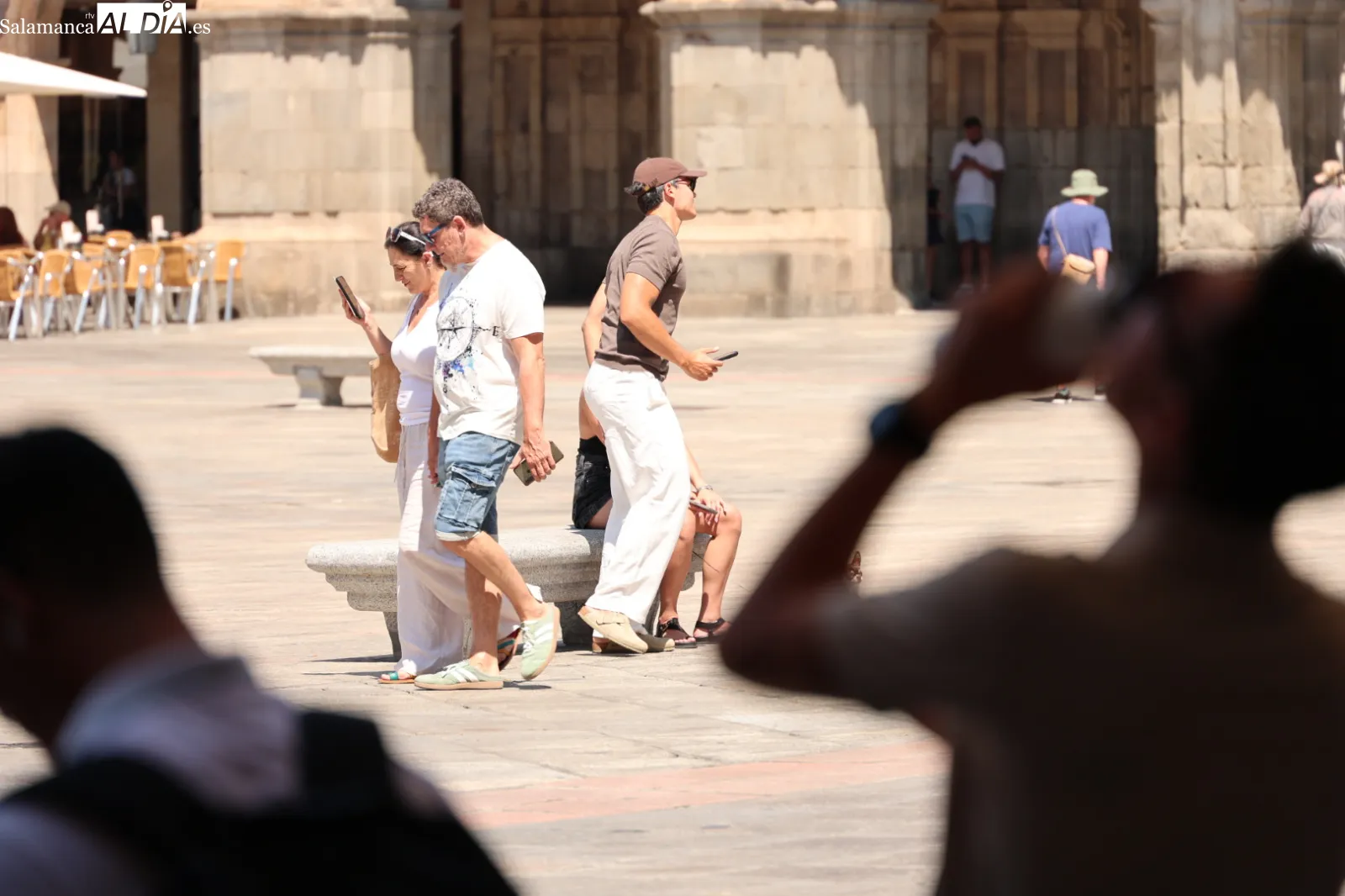 Ambiente en el centro de Salamanca este domingo. Fotos: David Sañudo 