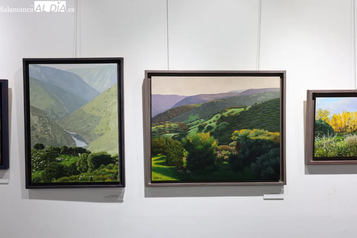 Arturo Miñana expone 32 obras en el Casino de Salamanca con el paisaje como protagonista. Fotos: David Sañudo