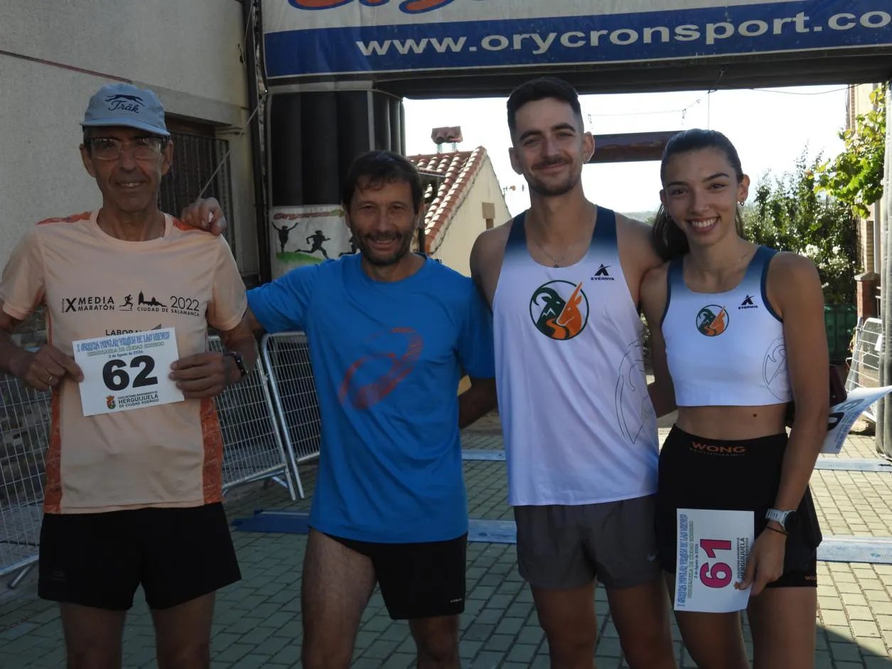 Foto 2 - El club mirobrigense Cabras y Ant&iacute;lopes domina la I Carrera Popular Virgen de las Nieves de Herguijuela de Ciudad Rodrigo