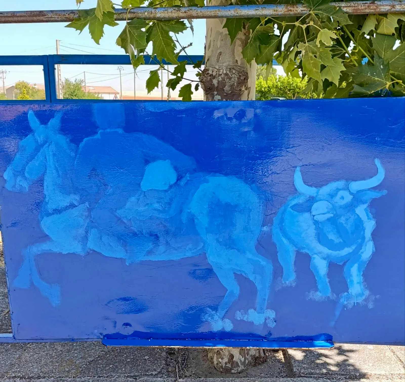 I Concurso de Pintura en talanqueras de Macotera. Fotos: José Guerras