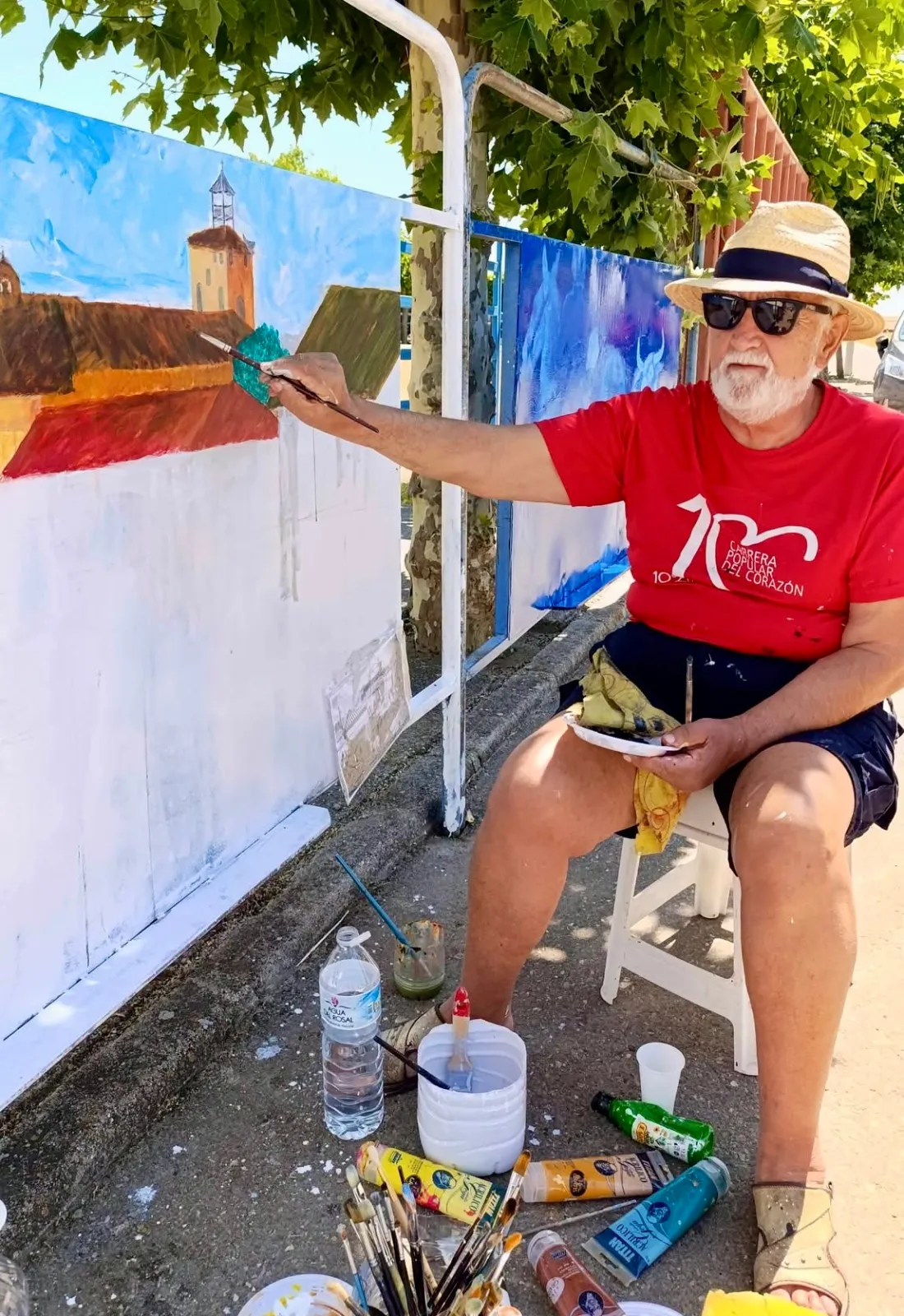 I Concurso de Pintura en talanqueras de Macotera. Fotos: José Guerras