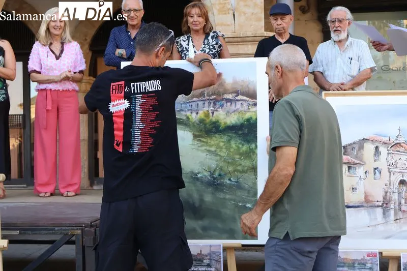 Foto 5 - La pintura vuelve a tomar las calles de Alba de Tormes en la novena edici&oacute;n de su certamen al aire libre