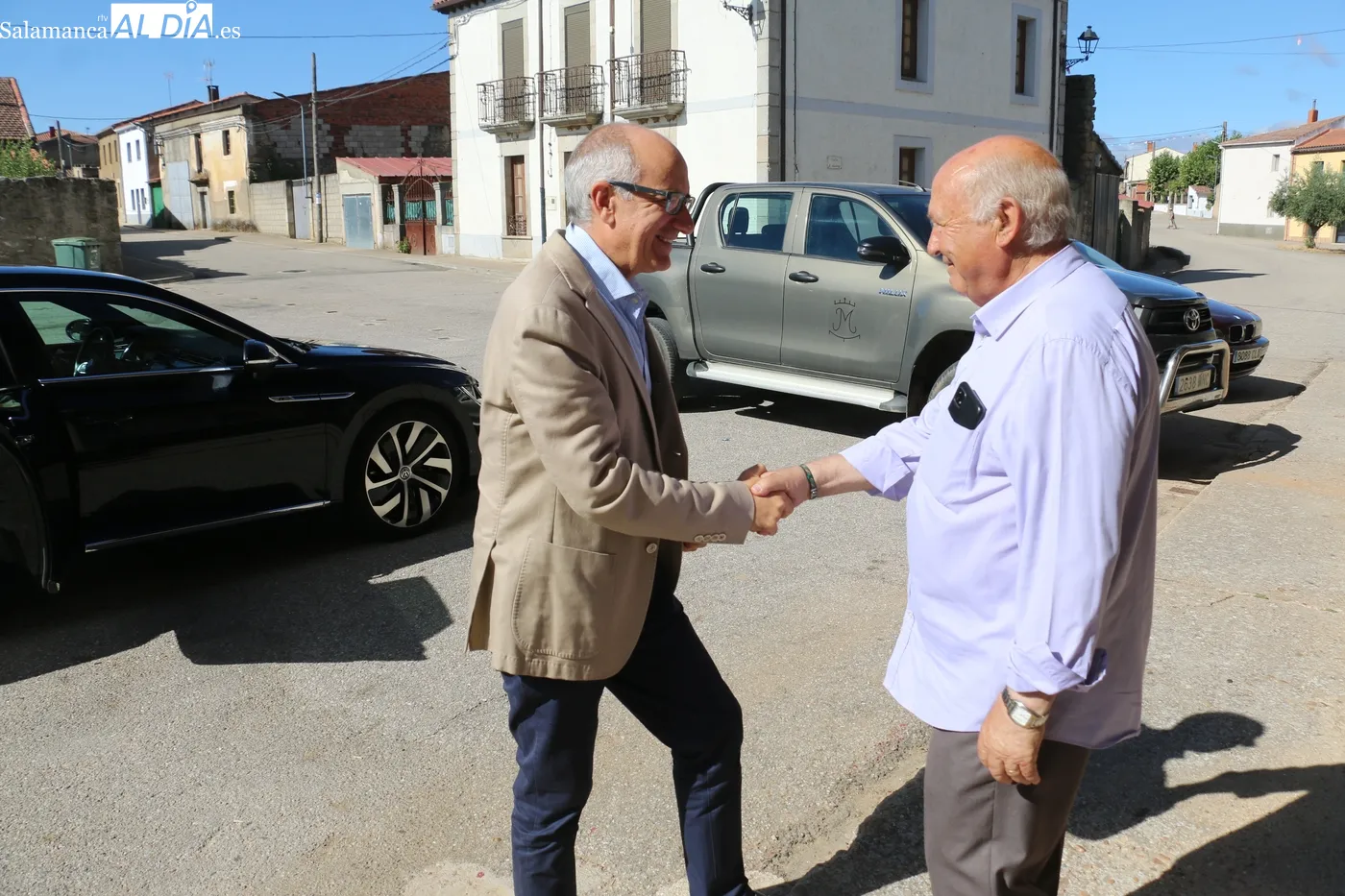El presidente de la Diputación visitó en Bañobárez el último tramo de obras ejecutado / CORRAL