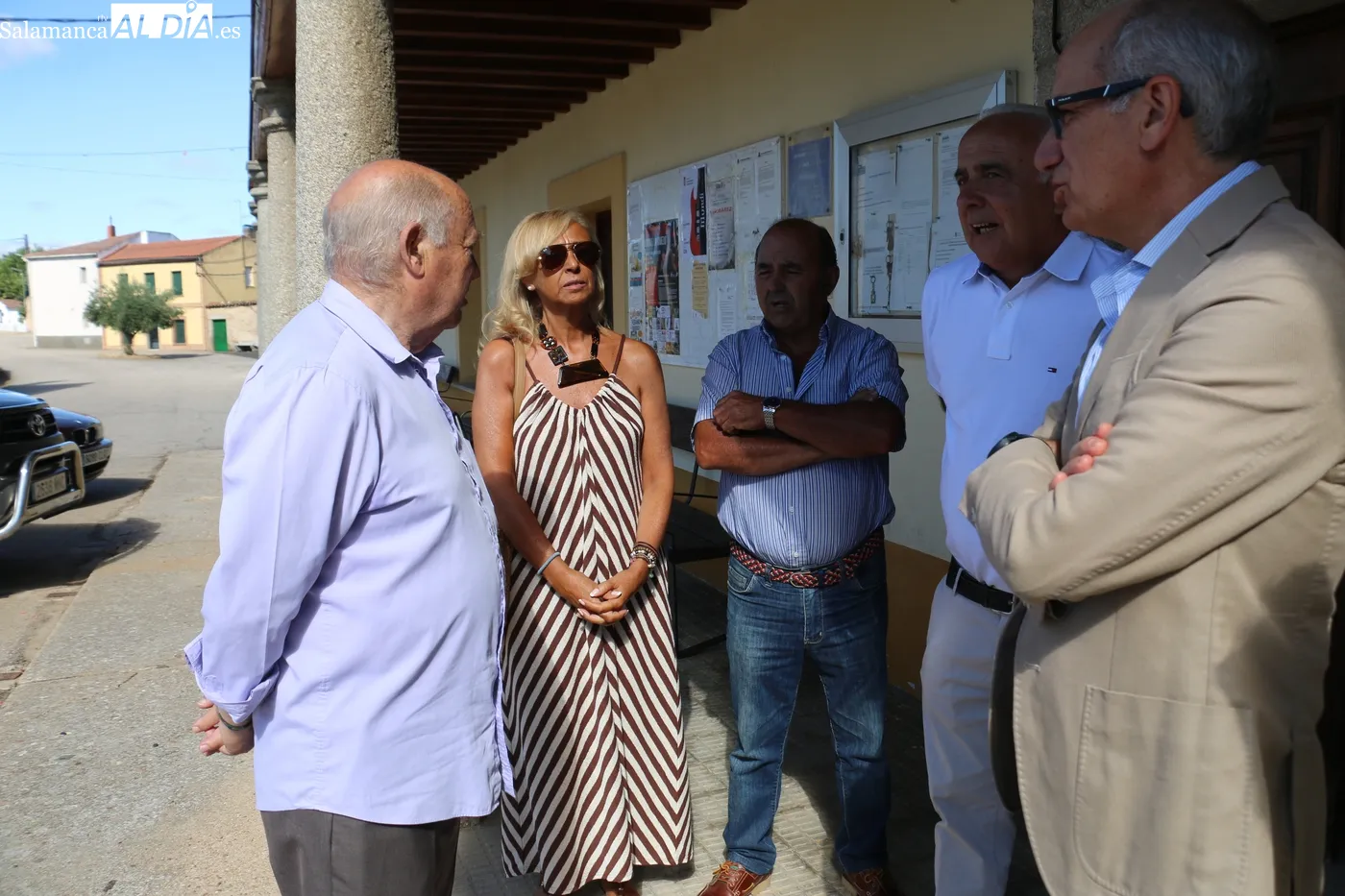 El presidente de la Diputación visitó en Bañobárez el último tramo de obras ejecutado / CORRAL