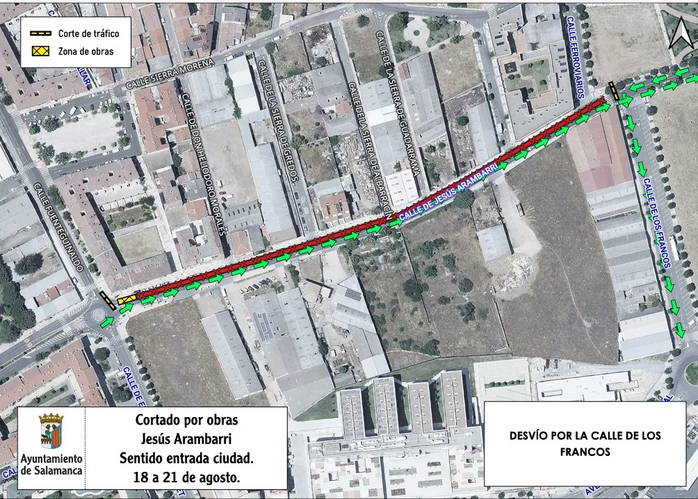 Foto 2 - Atenci&oacute;n a los cortes de tr&aacute;fico en el puente Juan Carlos I y la calle Jes&uacute;s Arambarri 