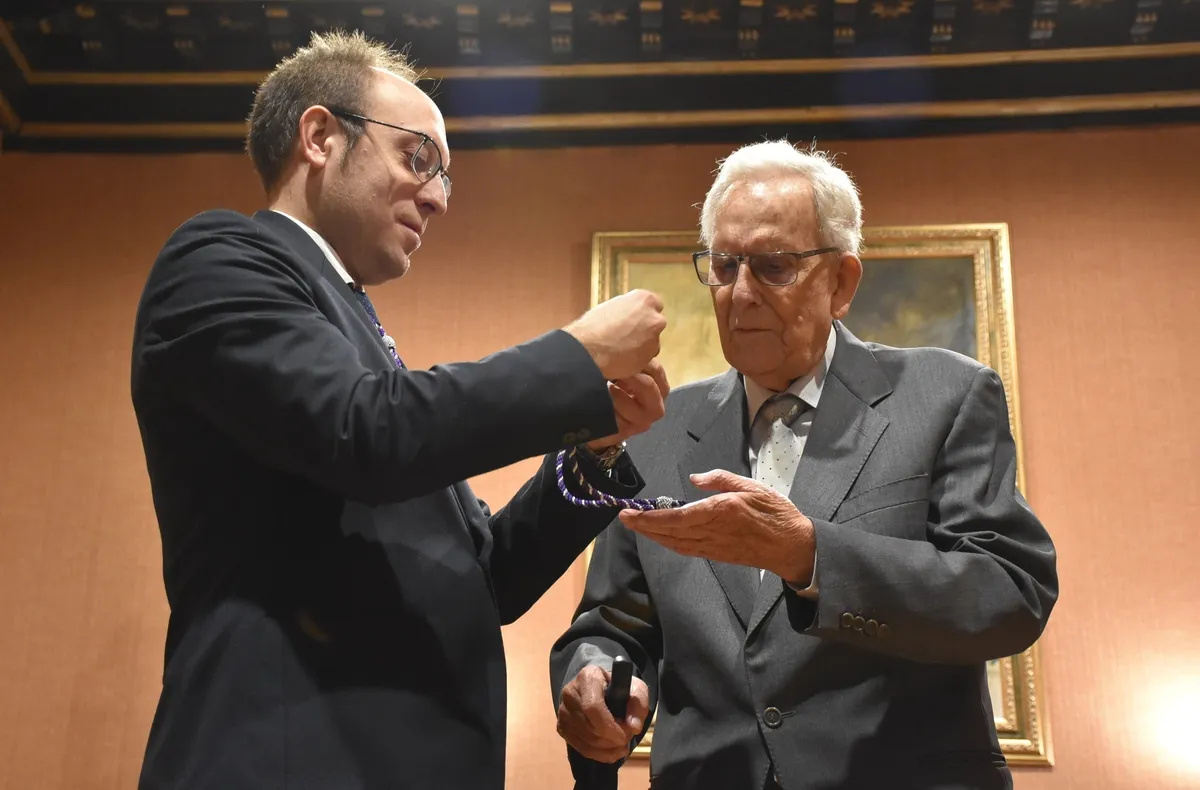 José Manuel de Luis Esteban cuando fue nombrado Hijo Predilecto de Ciudad Rodrigo