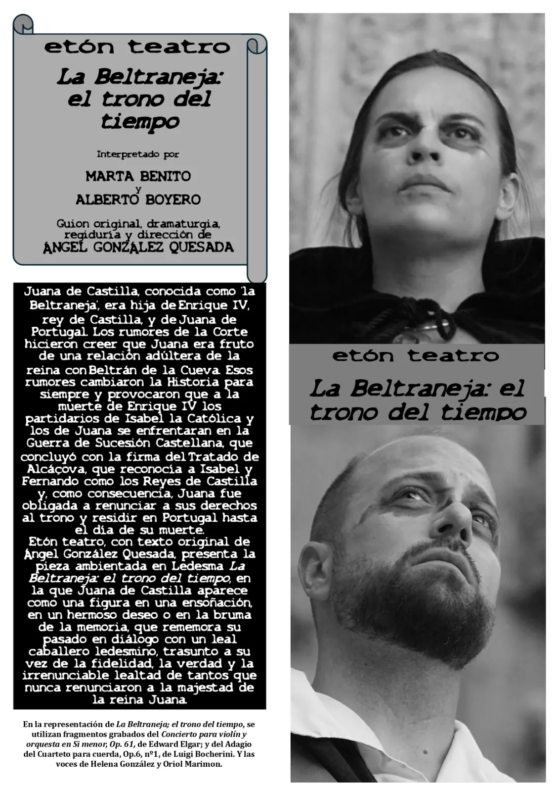 Foto 2 - Ledesma revive la historia de Juana de Castilla con el nuevo montaje de Et&oacute;n Teatro