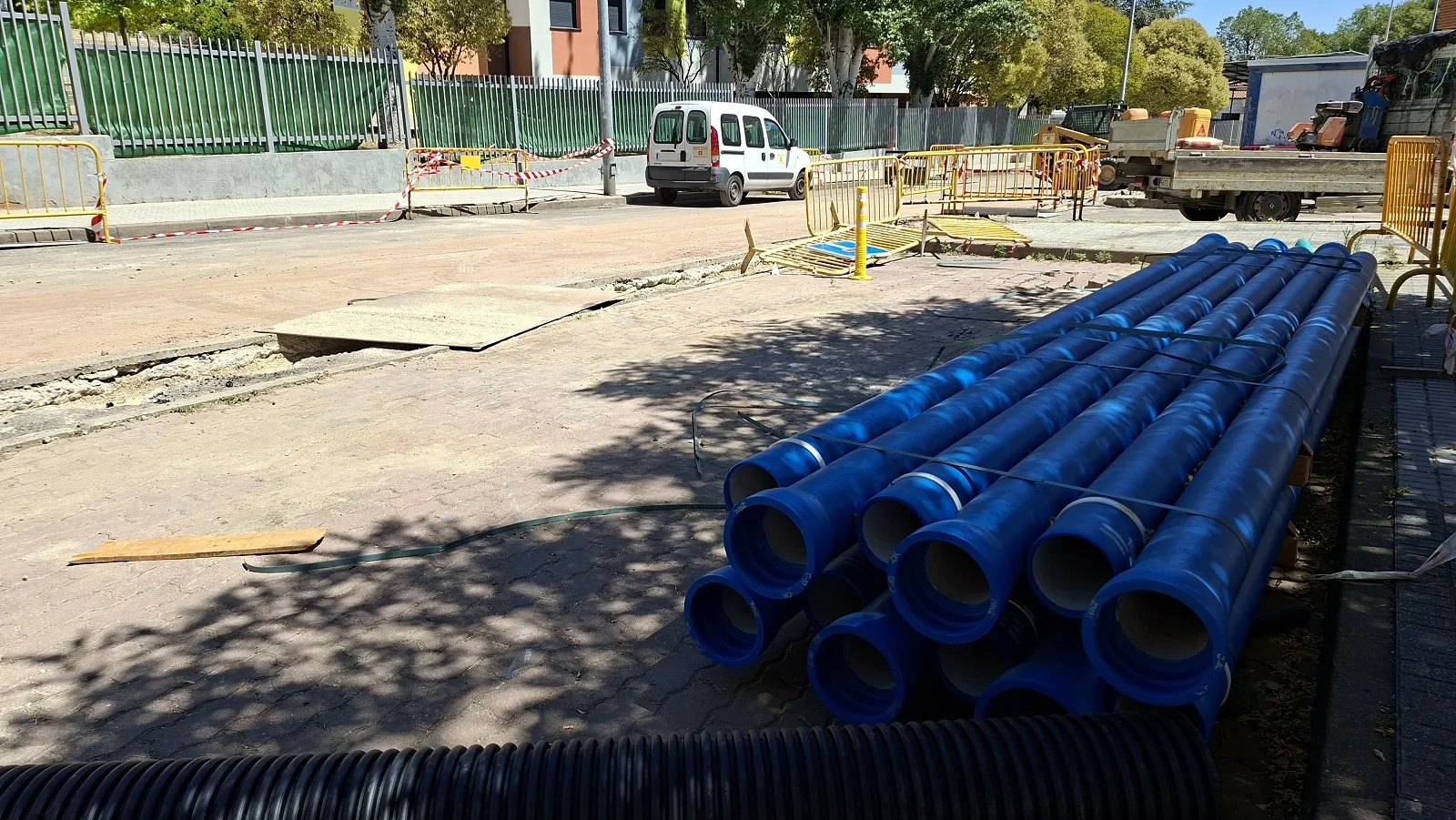 Renovación de tuberías en el barrio Blanco de Salamanca
