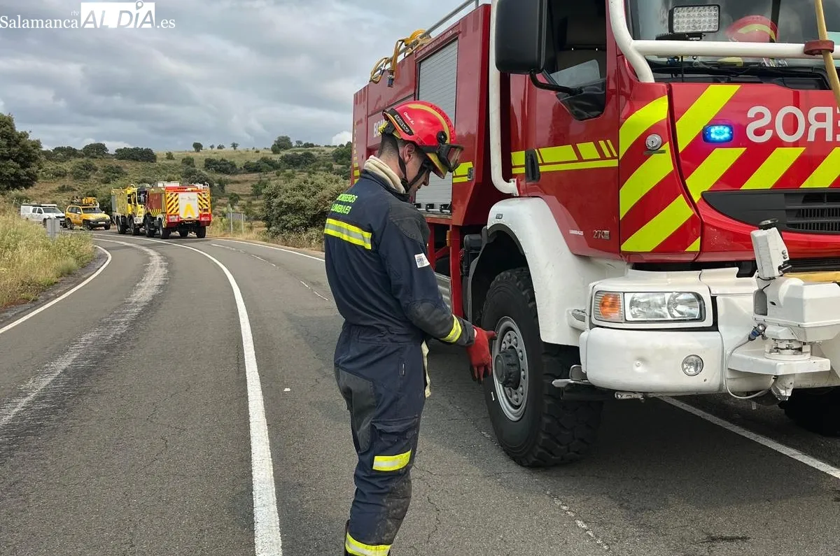 Foto de archivo del incendio de La Fregeneda en 2024