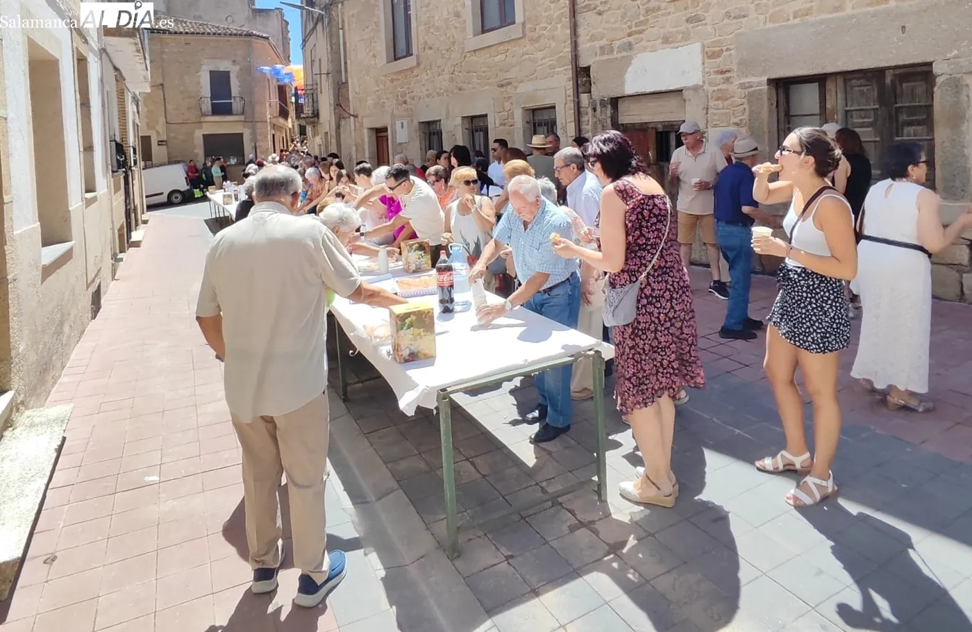 Celebración de la fiesta de El Salvador en Aldeadávila de la Ribera