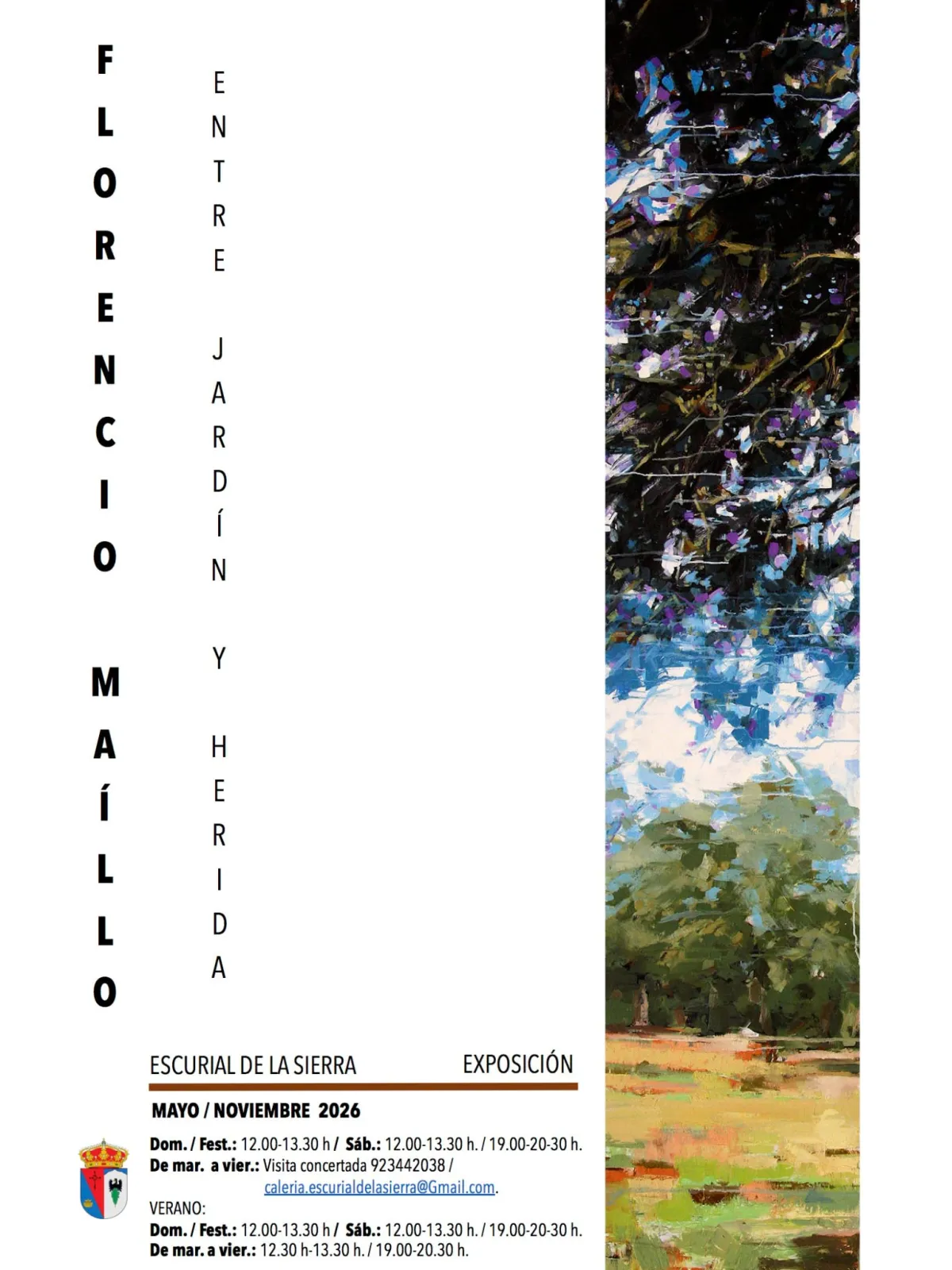 Foto 3 - "Jard&iacute;n y herida&rdquo;, la muestra pict&oacute;rica de Florencio Ma&iacute;llo en Escurial de la Sierra que recorre cincuenta a&ntilde;os de pintura