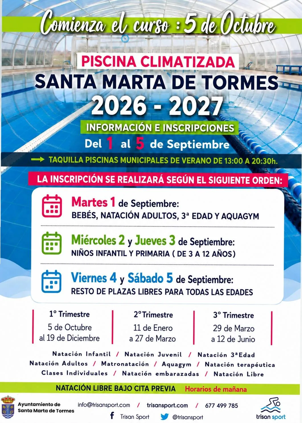 Foto 2 - Beb&eacute;s, mayores y embarazadas: Santa Marta detalla el calendario de cursos de su piscina climatizada