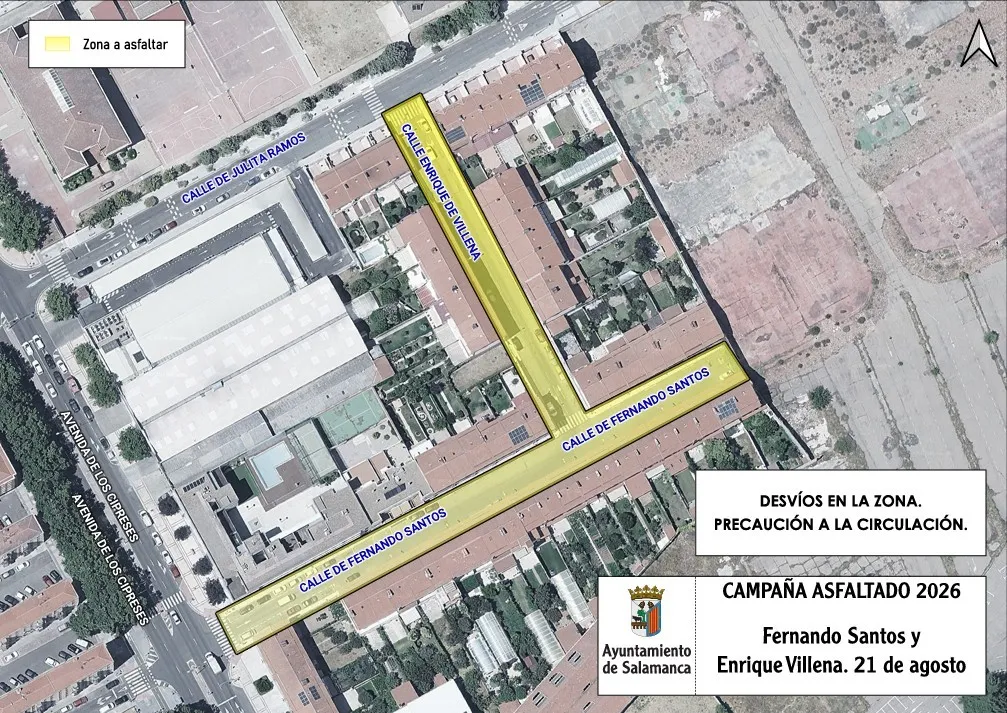 Foto 2 - Nuevos cortes de tr&aacute;fico en Salamanca por las obras de asfaltado en Garrido y Puente Ladrillo