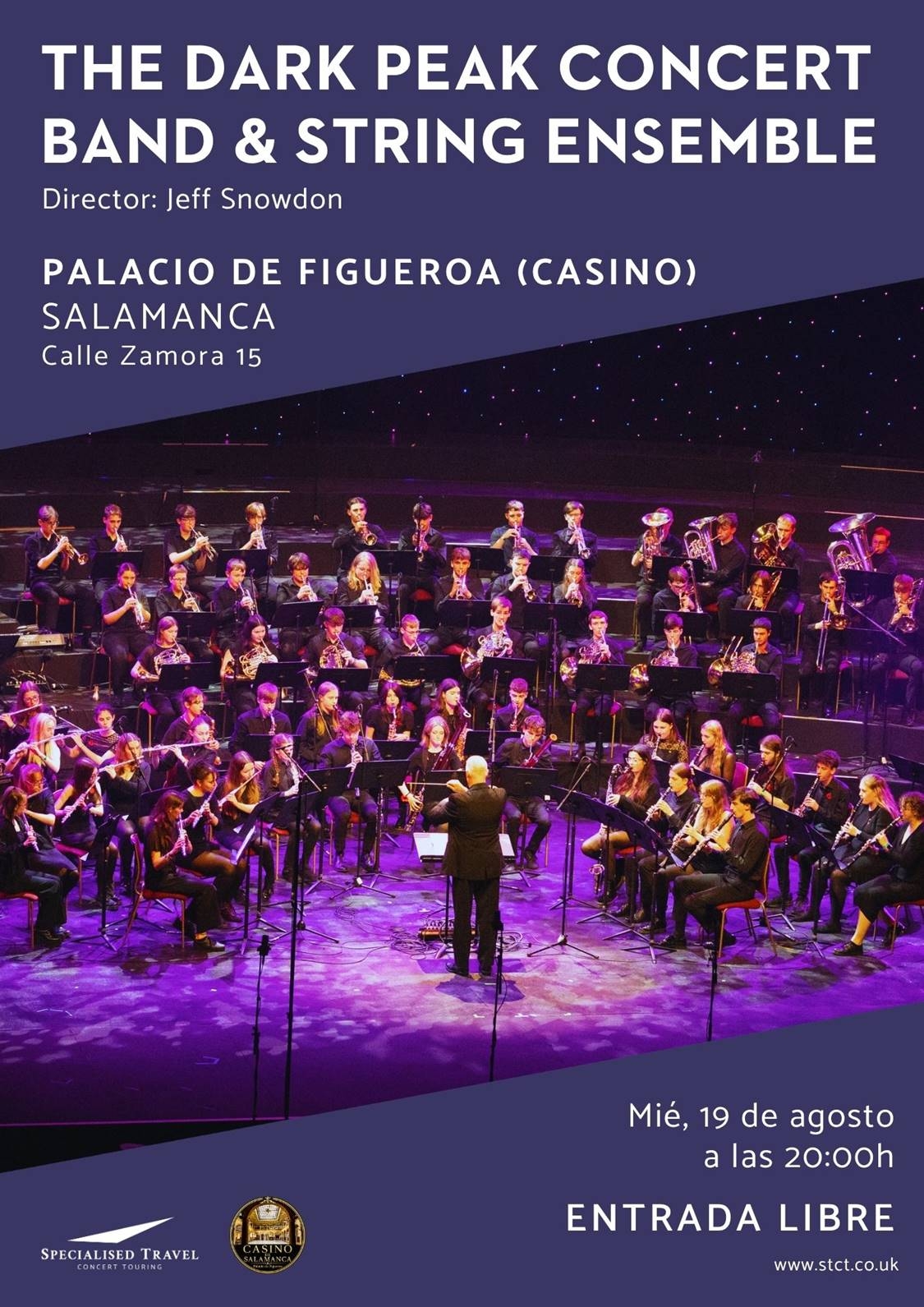 La música de The Dark Peak Concert Band llenará el Palacio de Figueroa