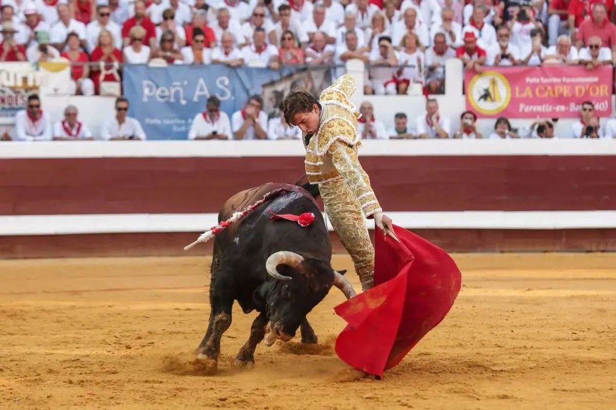 Julio Norte triunfa en su alternativa en Dax y sale a hombros. Foto Comisión Taurina de Dax