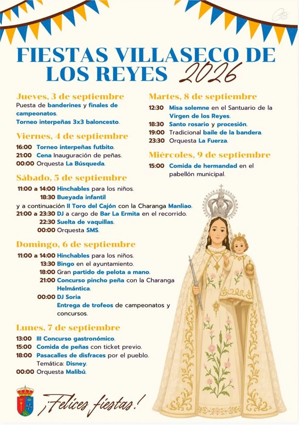 Programa de fiestas 2026 de Villaseco de los Reyes