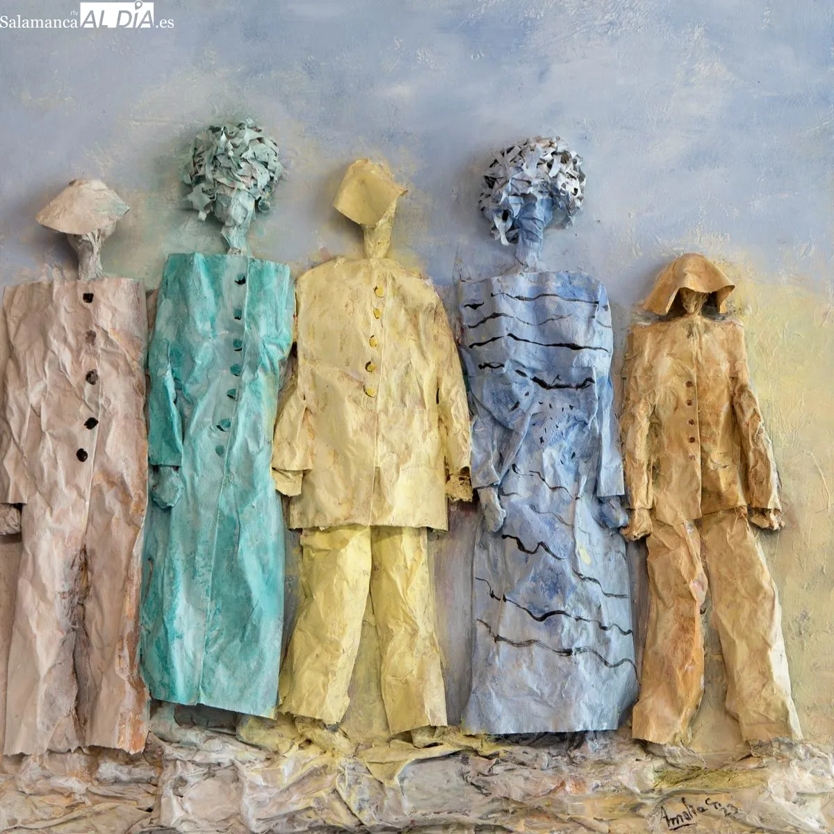 Amelia García convierte su taller de Valverdón en un referente de la escultura contemporánea. Foto de Manuel Lamas