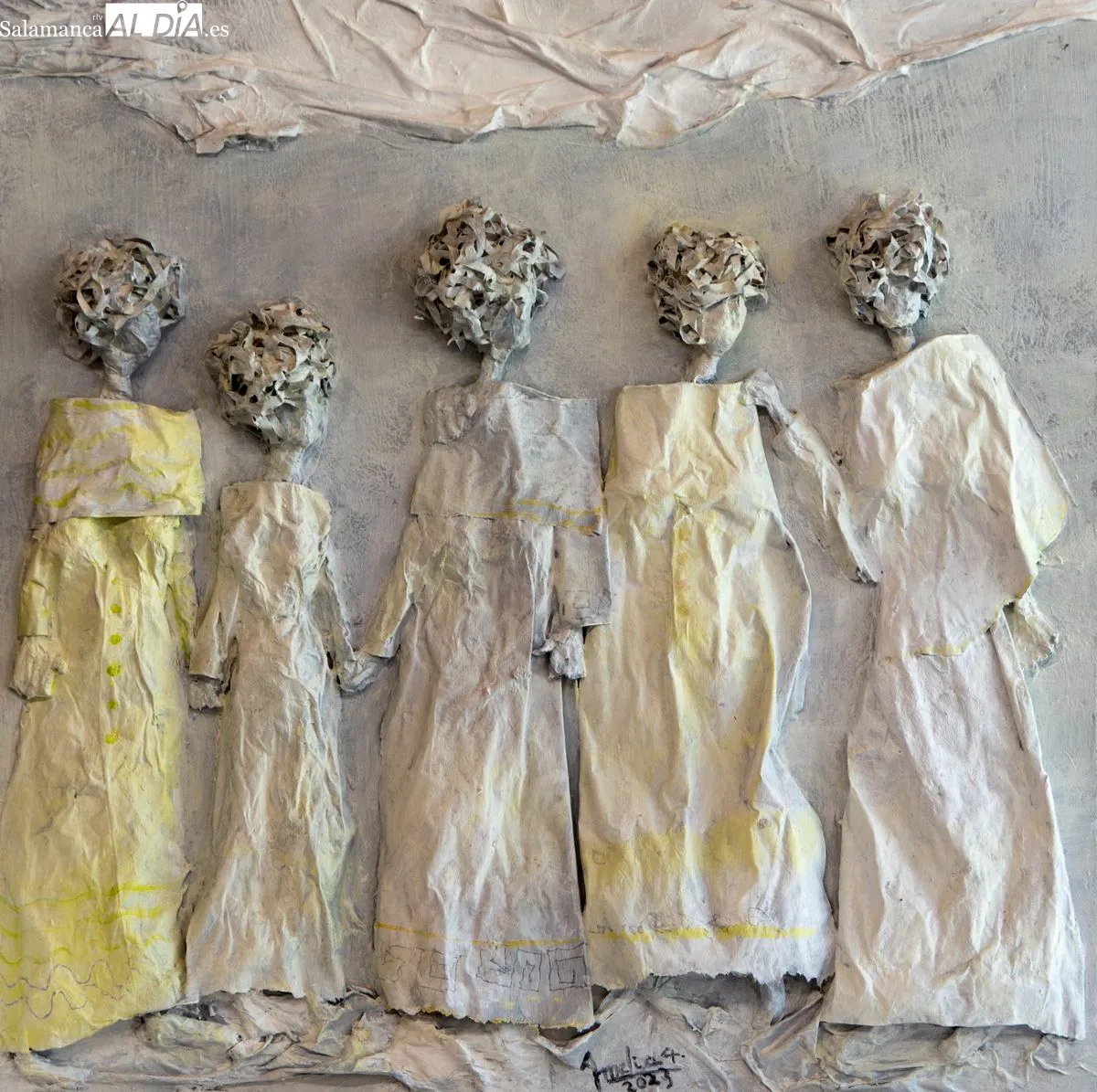 Amelia García convierte su taller de Valverdón en un referente de la escultura contemporánea. Foto de Manuel Lamas