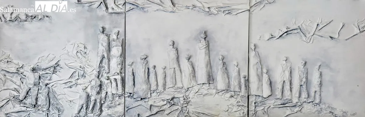 Amelia García convierte su taller de Valverdón en un referente de la escultura contemporánea. Foto de Manuel Lamas