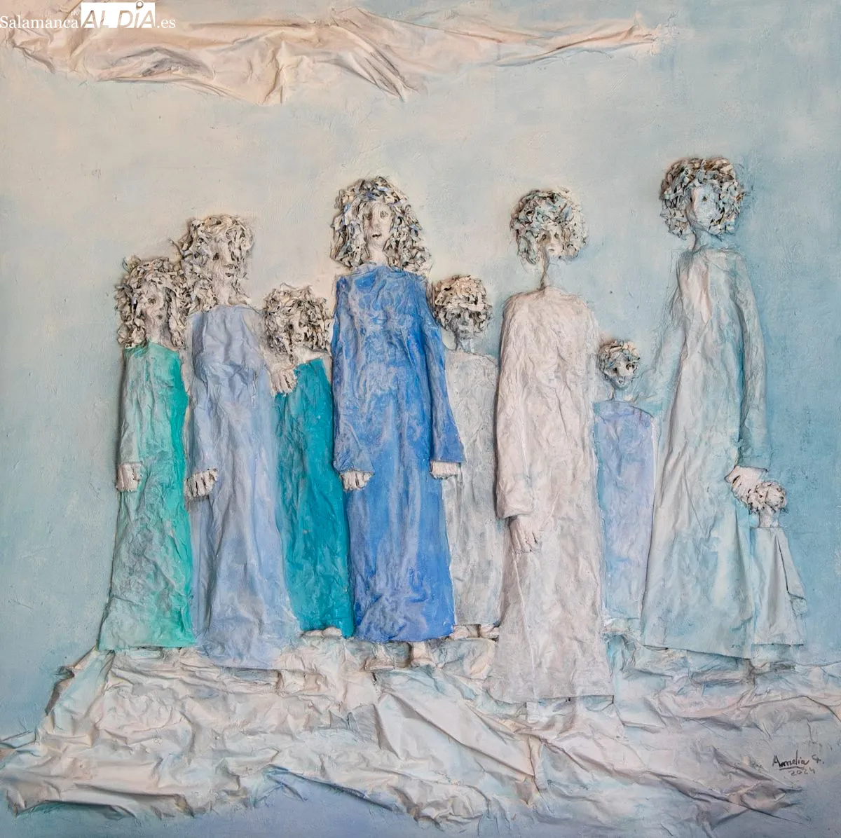 Amelia García convierte su taller de Valverdón en un referente de la escultura contemporánea. Foto de Manuel Lamas