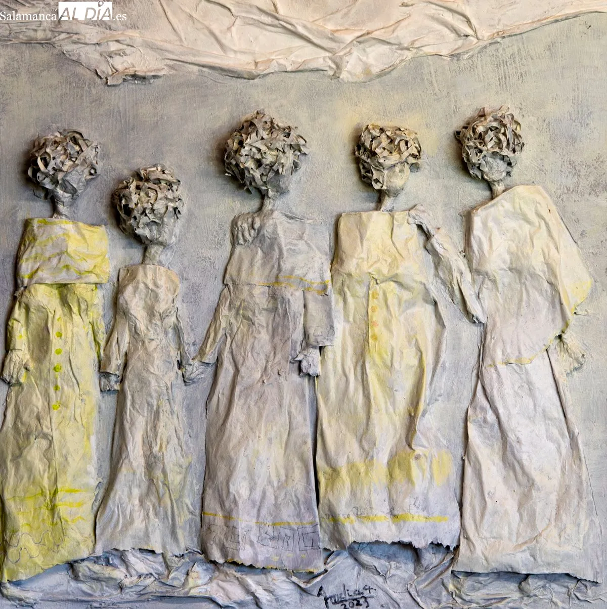 Amelia García convierte su taller de Valverdón en un referente de la escultura contemporánea. Foto de Manuel Lamas