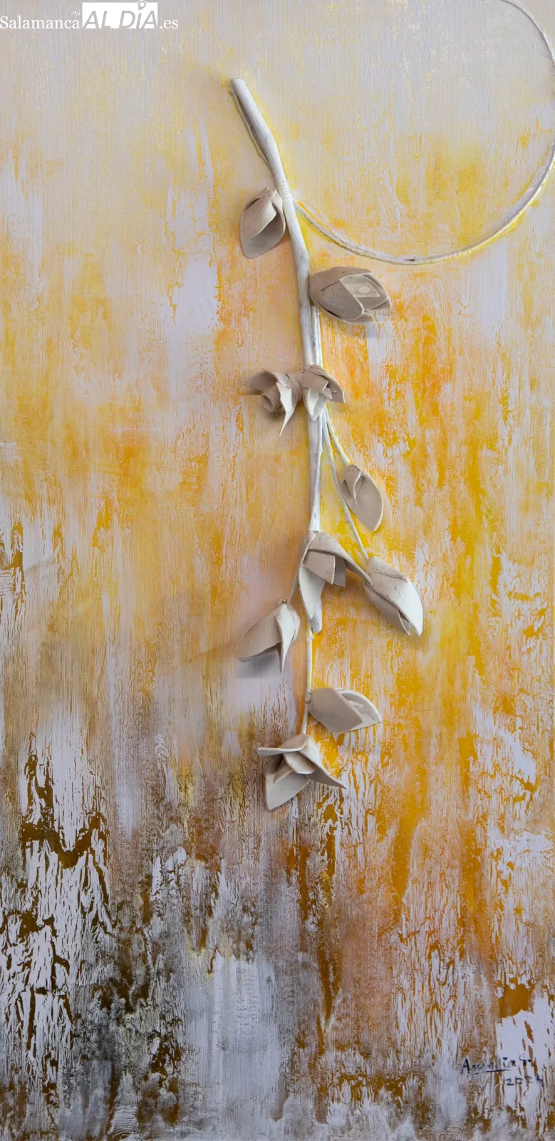 Amelia García convierte su taller de Valverdón en un referente de la escultura contemporánea. Foto de Manuel Lamas