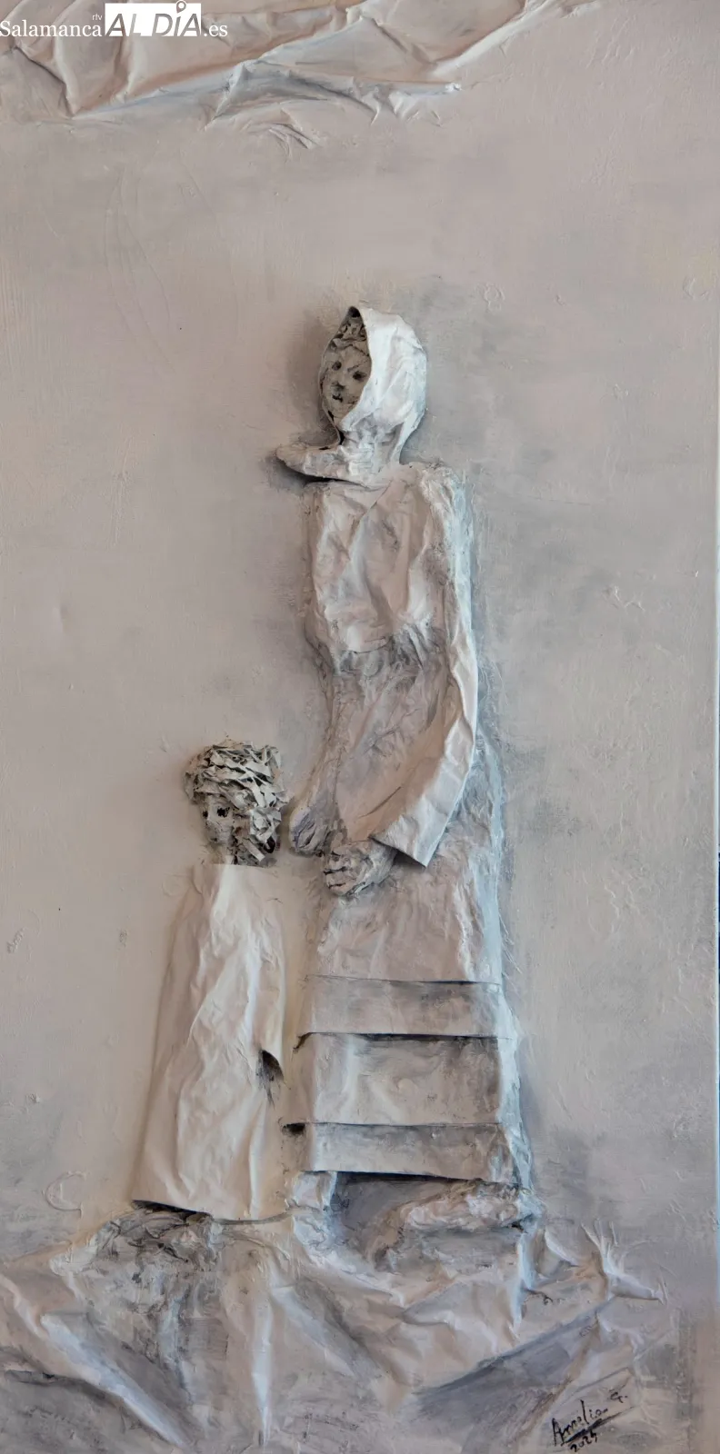 Amelia García convierte su taller de Valverdón en un referente de la escultura contemporánea. Foto de Manuel Lamas