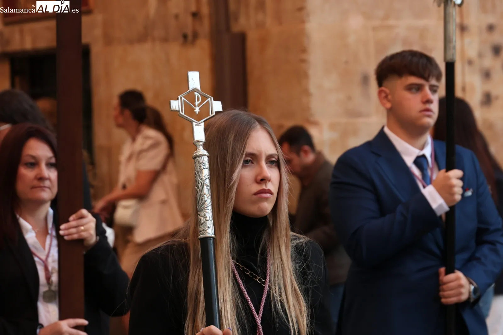 Solemne desfile de la imagen de Jesús Flagelado hasta la Catedral de Salamanca. Fotos: David Sañudo