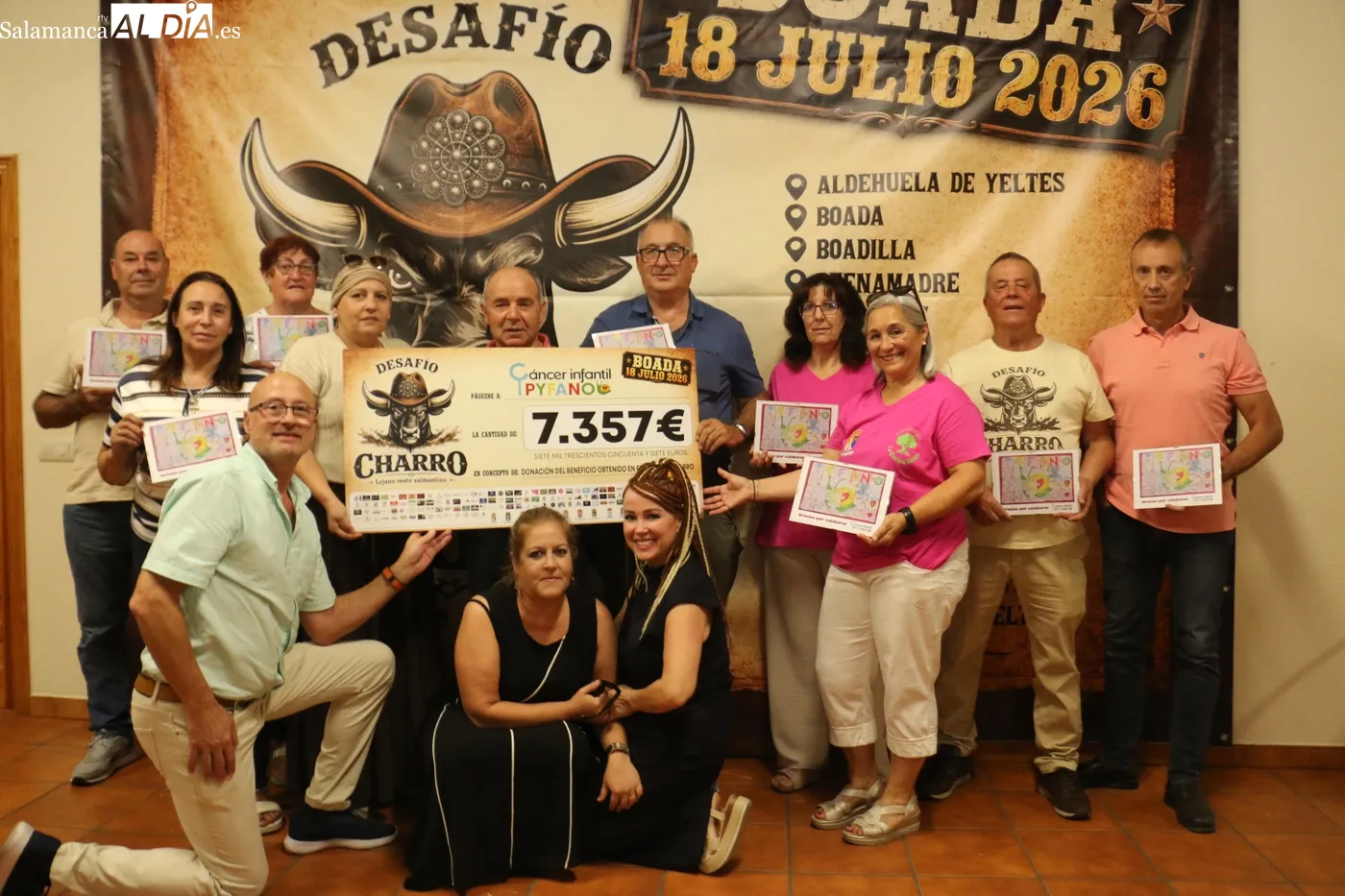 El Campo Charro entrega 7.357 euros a Pyfano tras el Desafío Charro