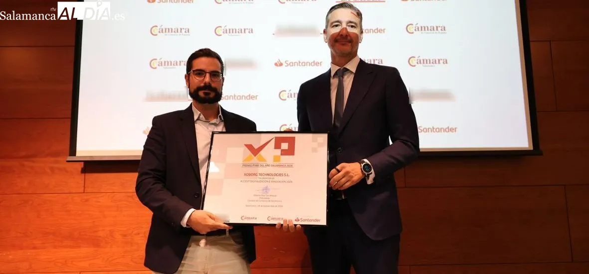Acto de entrega del Premio Pyme del Año 2026 de Salamanca, realizado en la Cámara de Comercio. Foto de David Sañudo