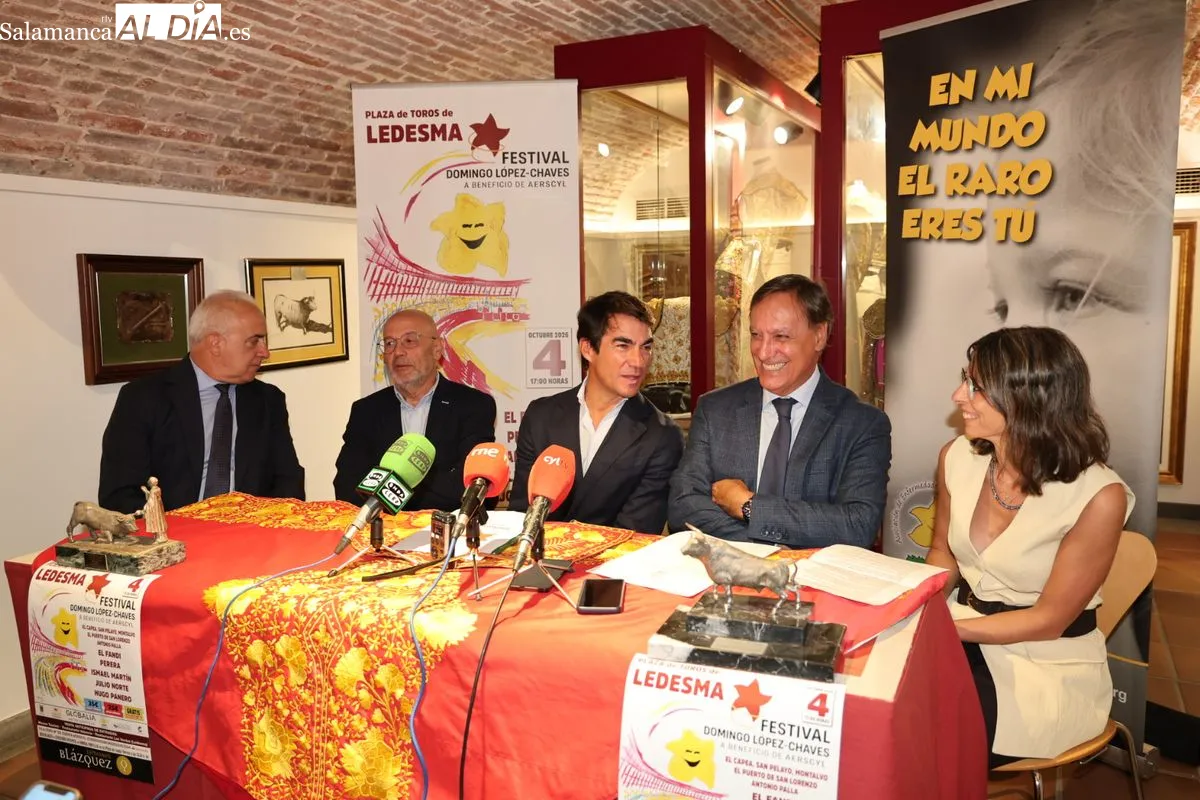 Presentación en el Museo Taurino del VII Festival Taurino Solidario Domingo López Chaves, que se celebrará en Ledesma a beneficio de AERSCYL. Foto de David Sañudo