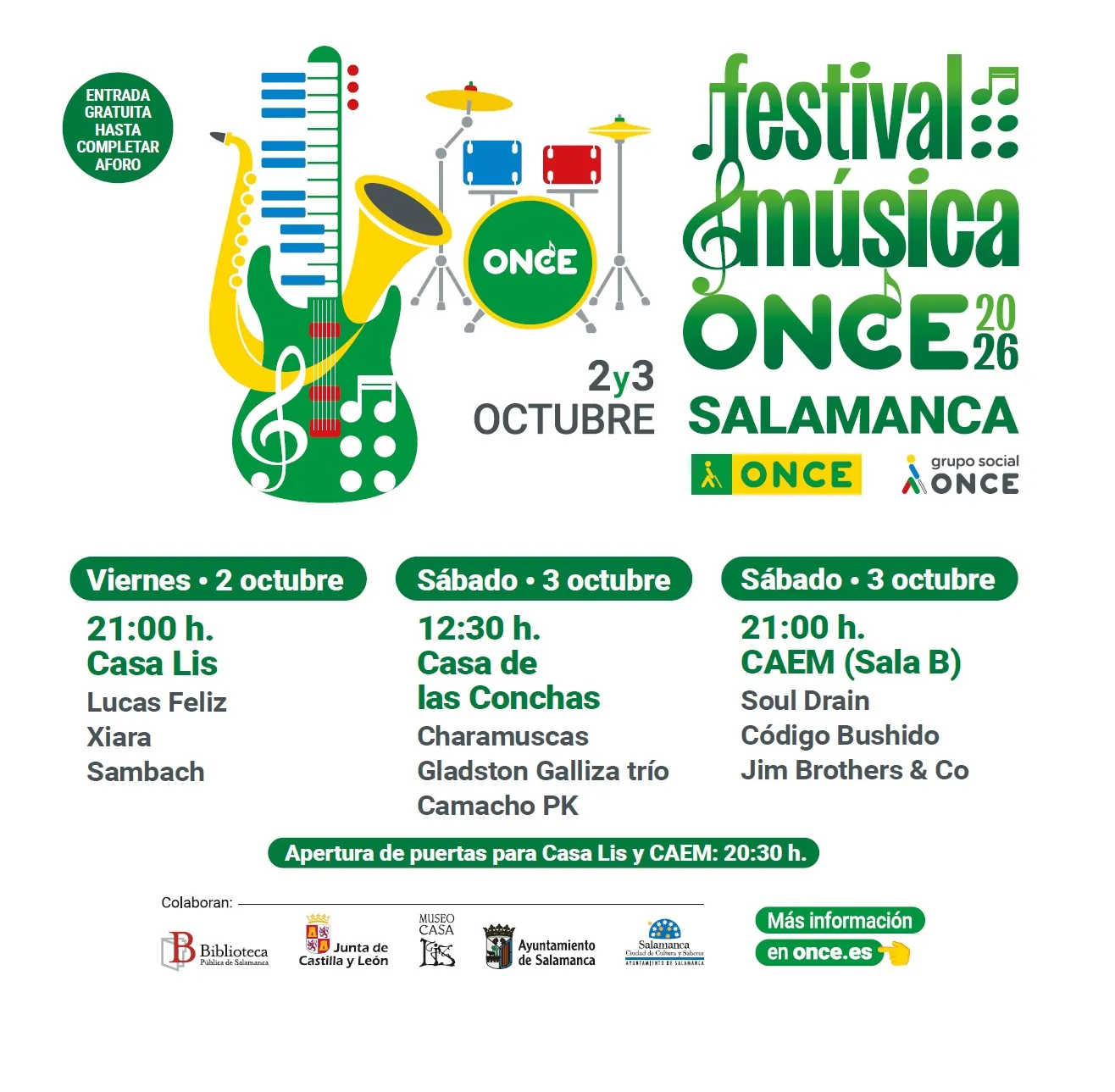 Foto 2 - Salamanca acoger&aacute; el Festival M&uacute;sica ONCE con m&aacute;s de 40 artistas con discapacidad visual