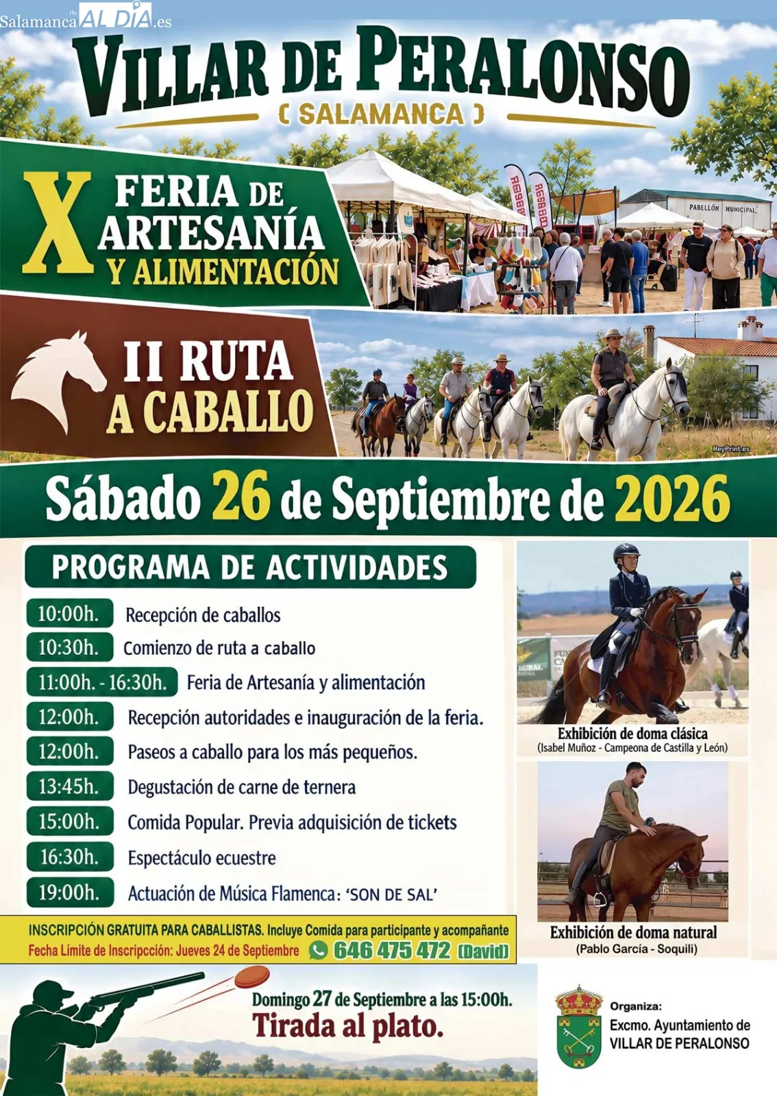 Programa de la X Feria de Artesanía y Alimentación de Villar de Peralonso