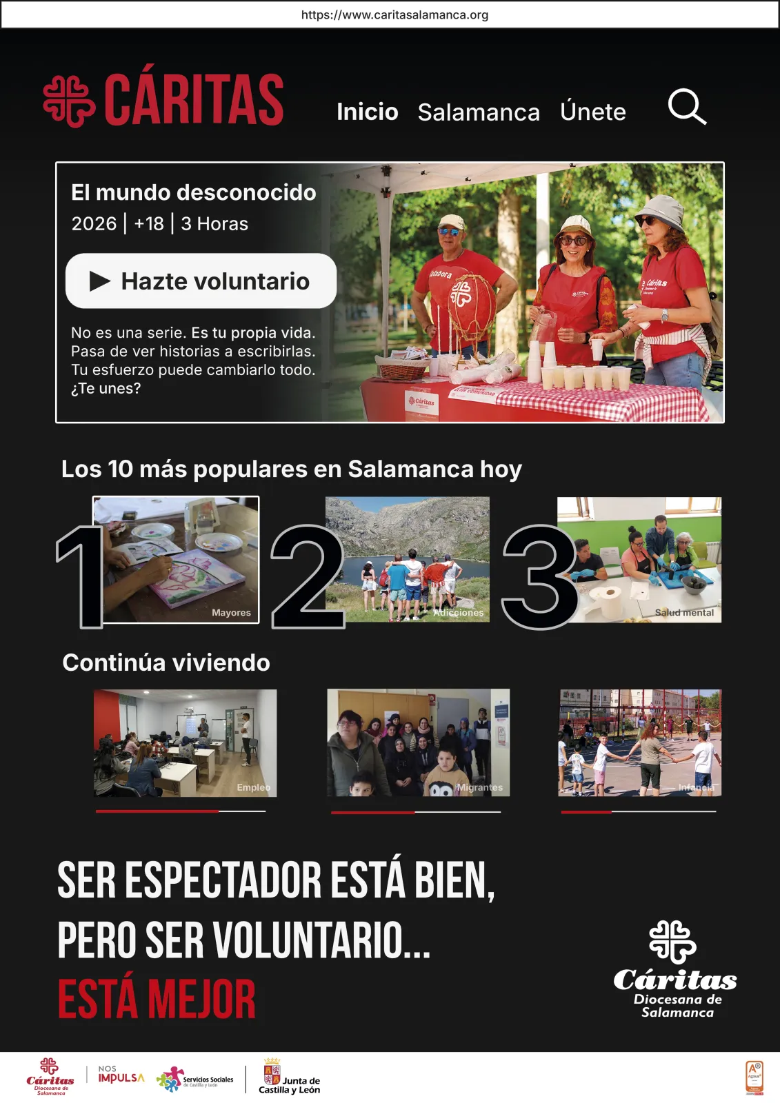 Foto 6 - "Ser espectador est&aacute; bien, pero ser voluntario... est&aacute; mejor", C&aacute;ritas quiere incrementar su voluntariado en Salamanca