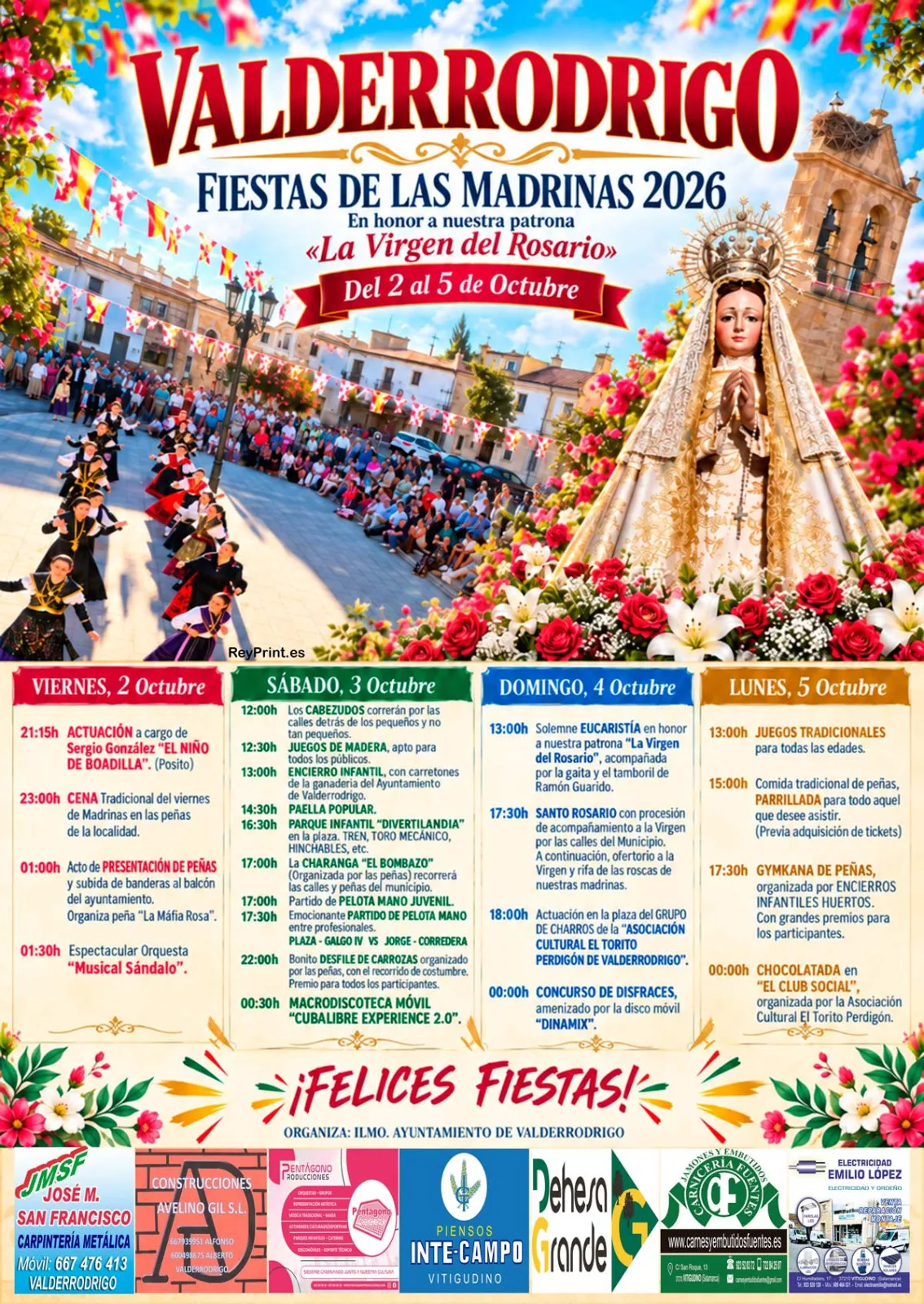Programa de las Madrinas de Valderrodrigo 2026