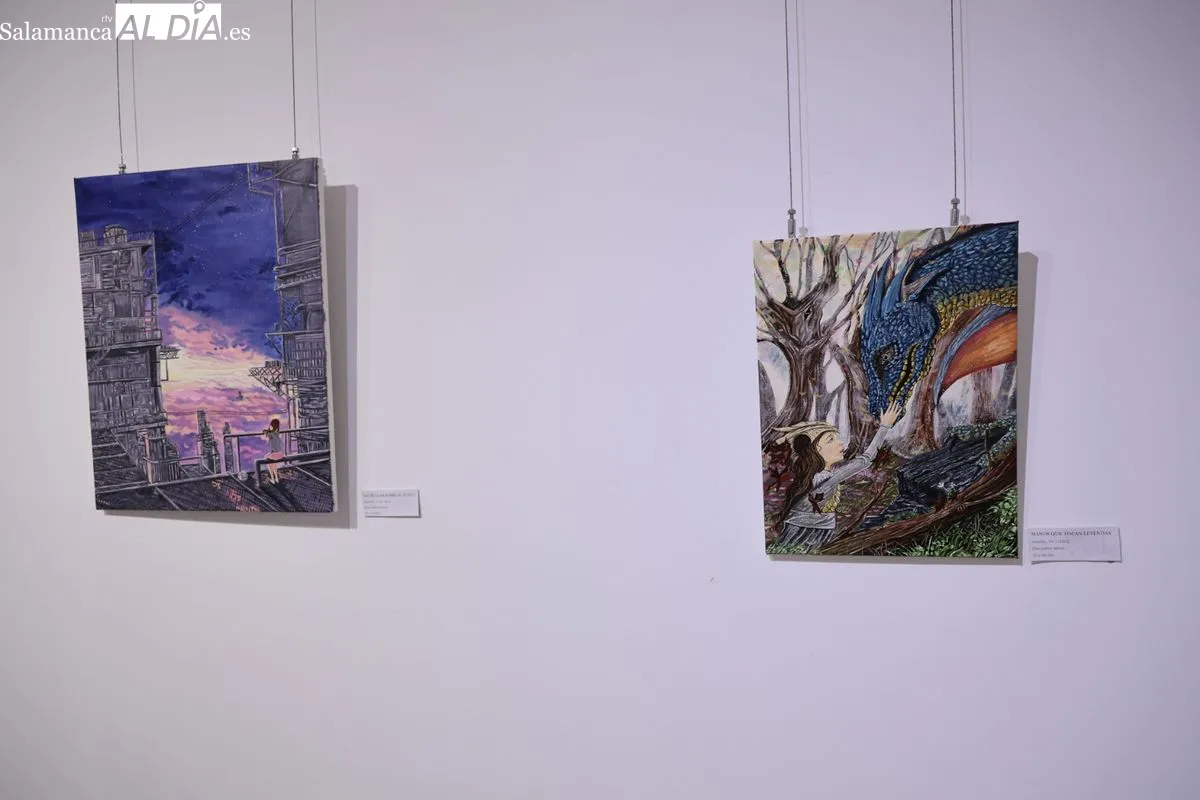 La calma de la naturaleza inspira la primera exposición de la artista Susette, que puede verse en el Espacio Joven. Foto de David Sañudo