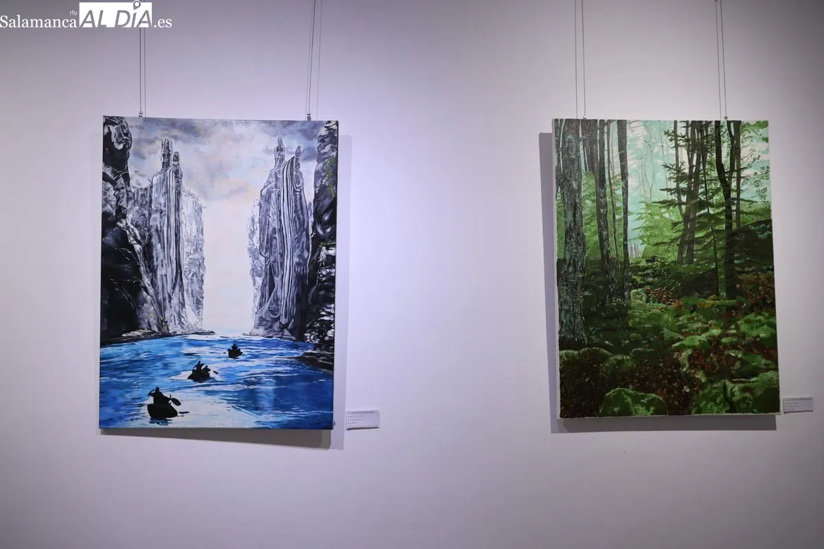 La calma de la naturaleza inspira la primera exposición de la artista Susette, que puede verse en el Espacio Joven. Foto de David Sañudo