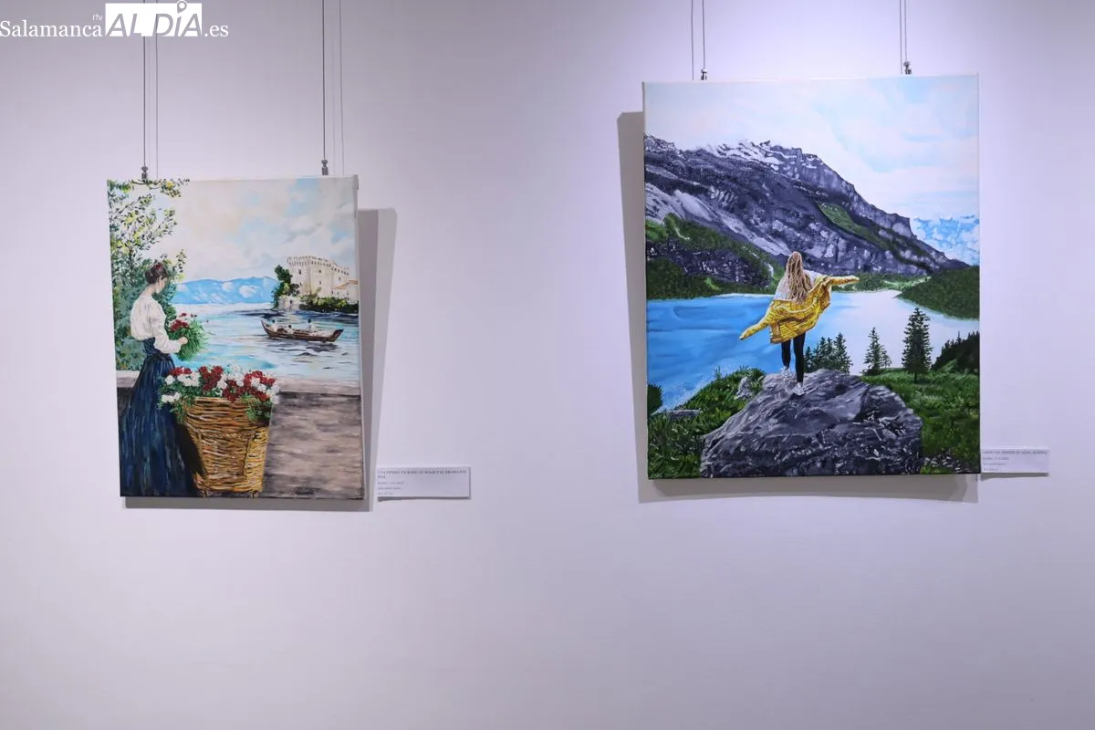 La calma de la naturaleza inspira la primera exposición de la artista Susette, que puede verse en el Espacio Joven. Foto de David Sañudo