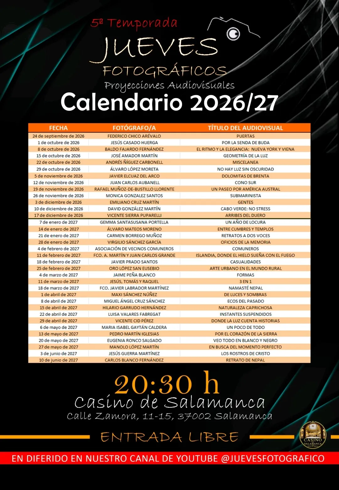 Foto 9 - Programaci&oacute;n del Casino de Salamanca para la segunda quincena de septiembre