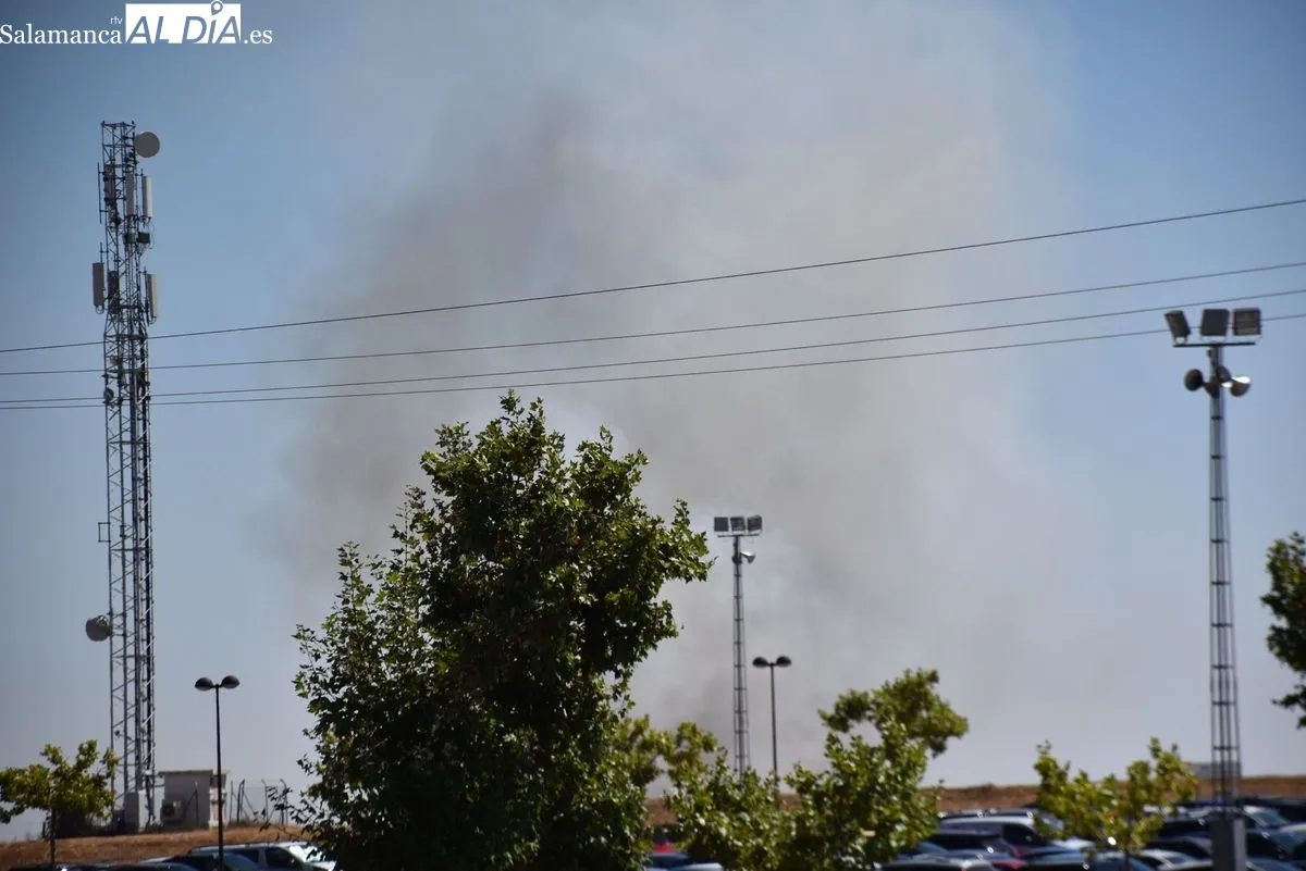 Un incendio en la zona de Vistahermosa provoca una gran columna de humo