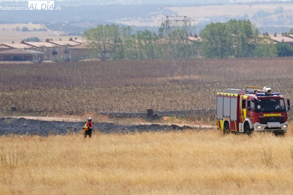 Un incendio en la zona de Vistahermosa provoca una gran columna de humo. Foto David Sañudo