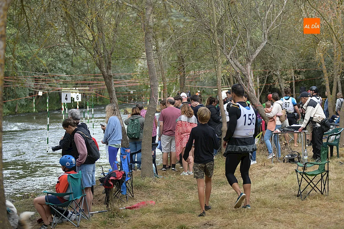 Momento del la competición en el Río Águeda de Ciudad Rodrigo
